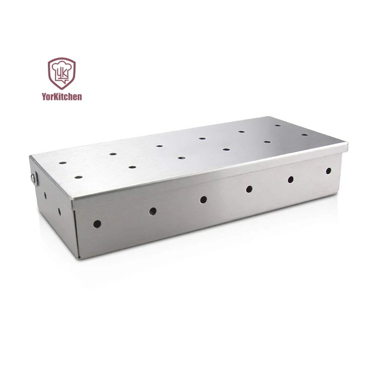 

Stainless Steel BBQ Grilling Meat Smokers Box for Wood Chips