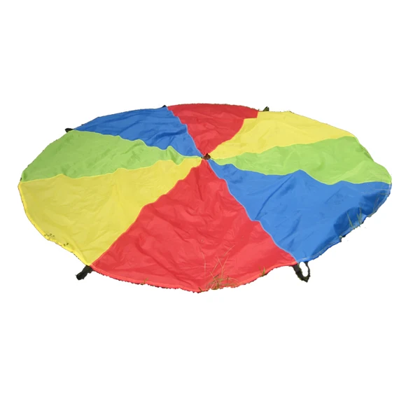 

Abris  Kids Play Parachute with 8 Handle, Rainbow Parachute for Team Work Activity Game, Multi-color