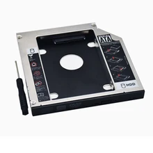 Brand New Aluminum Universal SATA 3.0 2nd HDD Caddy 12.7mm 2.5″ Hard Disk Drive Enclosure SSD Case for Laptop DVD/CD-ROM Optibay