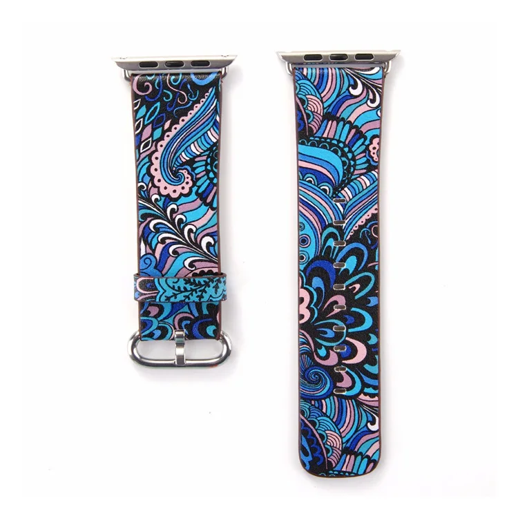

Catch Your Eyes Colorful Smart Watch Strap Genuine Leather Sports Style Band