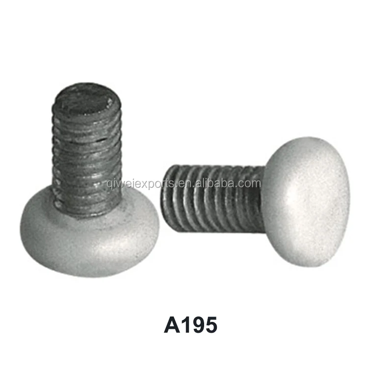 M6 white PVC plastic furniture screw glides for chairs A195Furniture