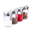 pepper bottle Square glass transparent high quality bottle table salt container used in kitchen