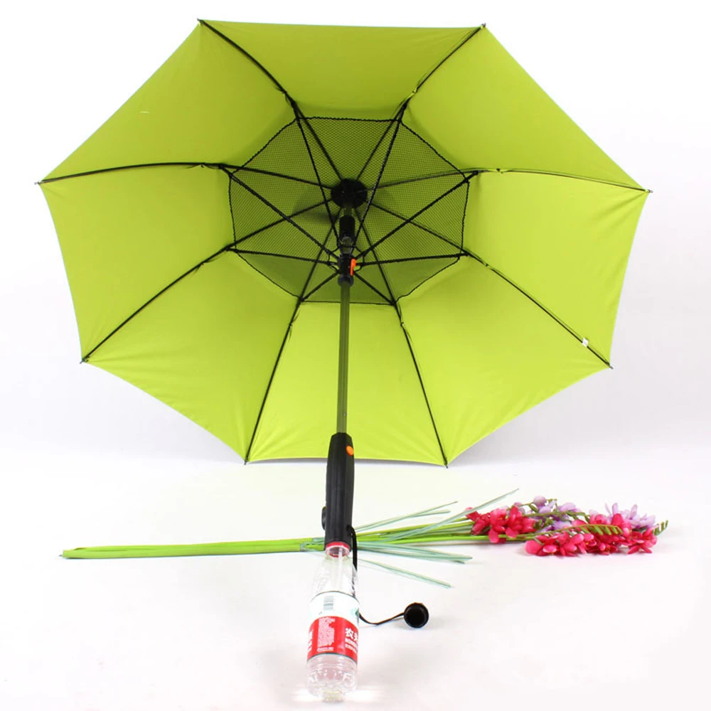 Latest Uv Protection Electric Cooling Fan Umbrella With Water Spray Buy Cooling Fan Umbrella