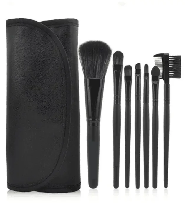 

7pcs Professional Makeup Brush Set With Soft Cosmetic Bag Case, Pink