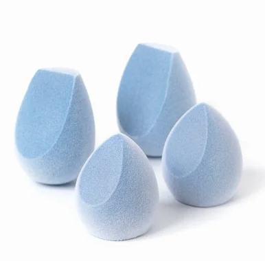 

2020 New Arrivals Dual Layer Fuzzy Velvet Microfiber Beauty Makeup Sponge Blender With Micro Fiber Flocked Face Cosmetic, Blue / customized