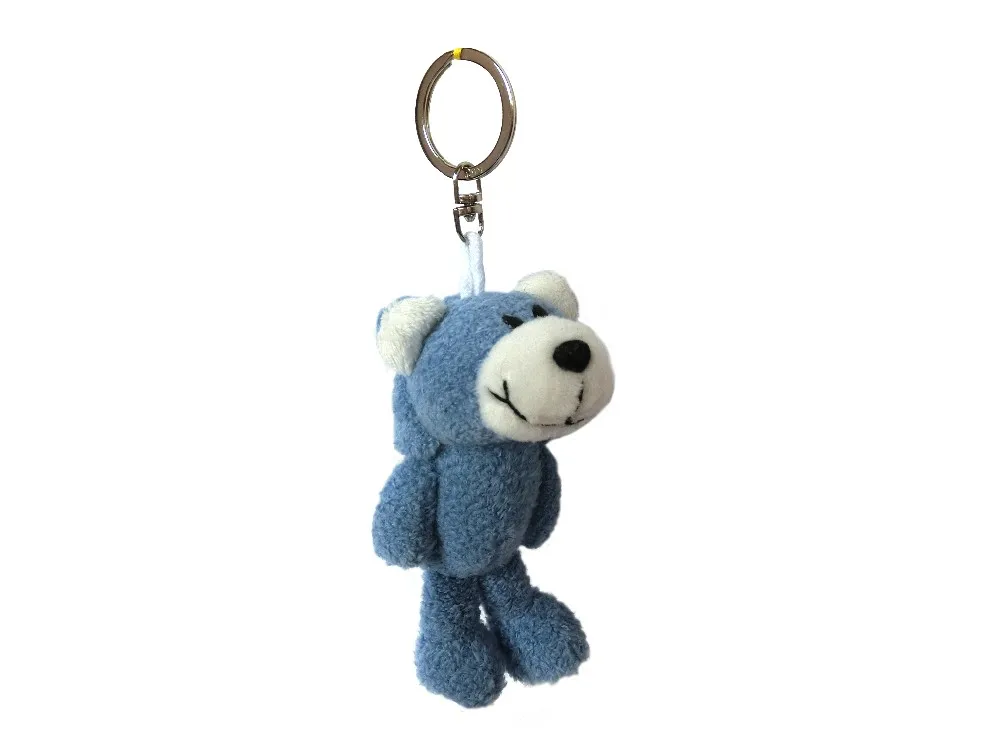 blue teddy bear keychain