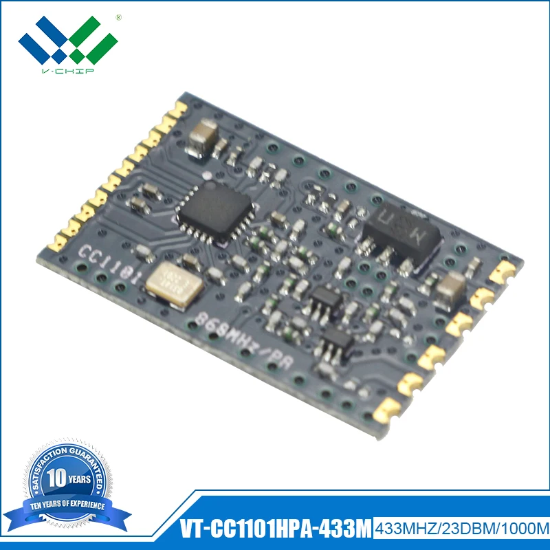 
High Power 1KM 20dbm CC1101 PA Digital FSK TX RX 433MHz 868MHz Module for Remote Control 