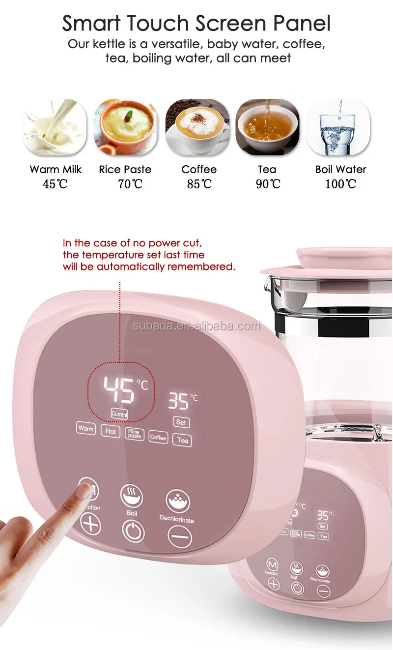 Baby Formula Quick Boil Kettle With Keep Warm Function Water Boiler