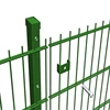 Outdoor robust modular panel welded twin wire sports fencing with square post