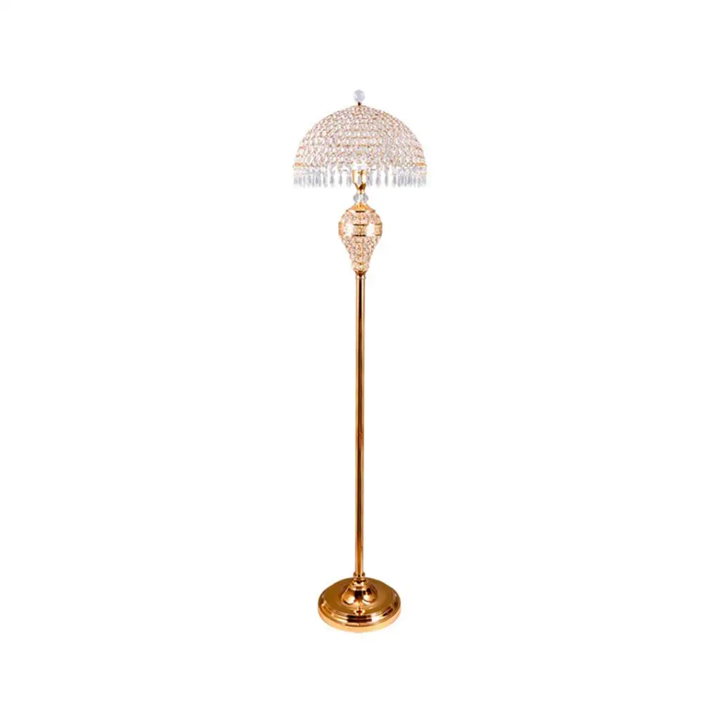 MGLDD Crystal floor lamp for living room bedroom luxury vertical table lamp height 150cm, lampshade diameter 35cm, E27 light source (Color : B)