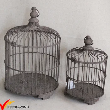 Large Antique Round Metal Wire Vintage Bird Cage - Buy Vintage Bird ...
