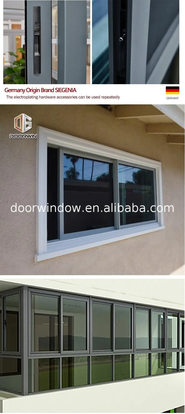 China manufacturer colored glass sliding window for Canada