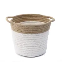 

Factory Household Fabric Storage Bin Felt Cotton Rope Storage Basket