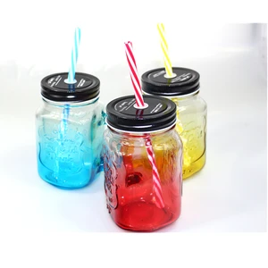 Image of 450ml Drinkware Mug Cups Households Mason Drinking Cups for Party
