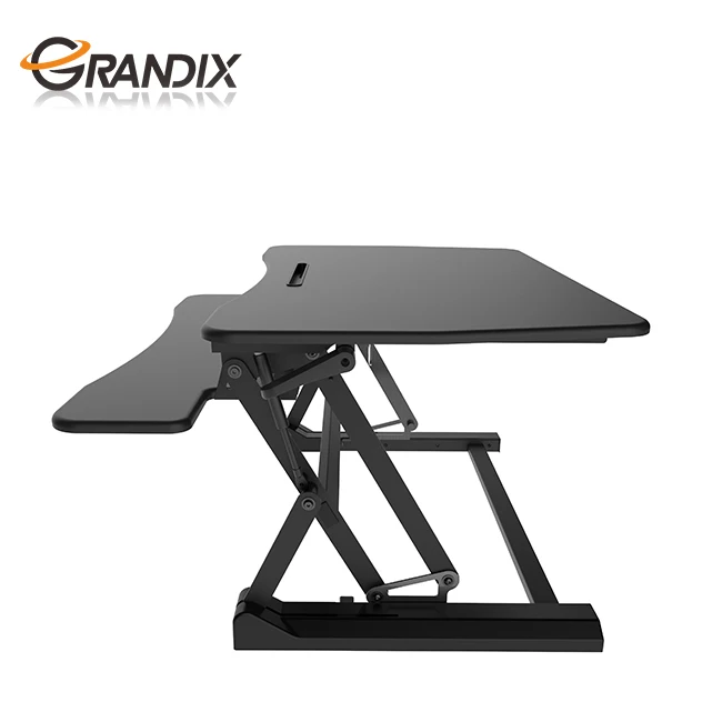 Desktop Laptop Table Wide Platform Height Adjustable Standing Desk