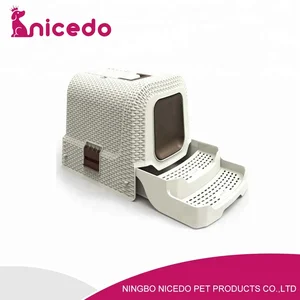 Image of 2019 style 2 step automatic cat litter box with scooper