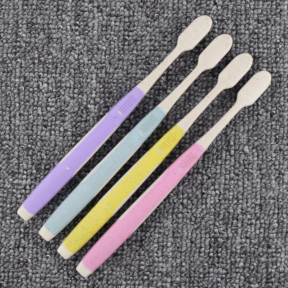 
Dental Care Biopolymer Toothbrush With Charcoal Filaments Wheat Fiber Tooth Brush 