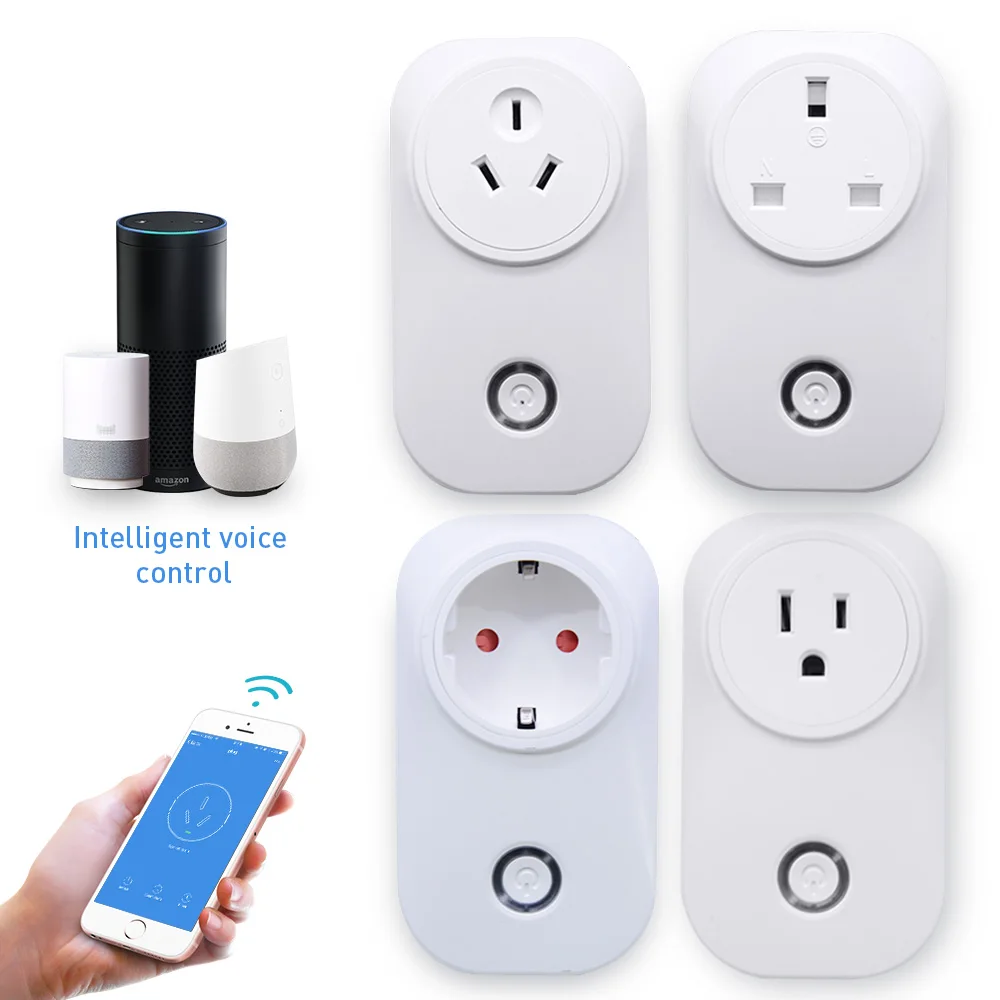Secure Wifi Electric Outlet Socket Eu,Smart Plug With Security Loop