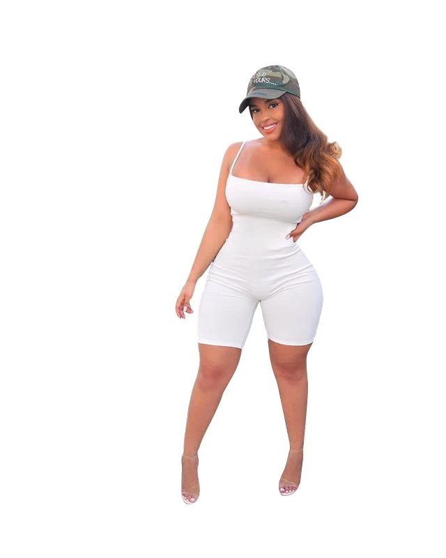 girl in tight jumpsuit