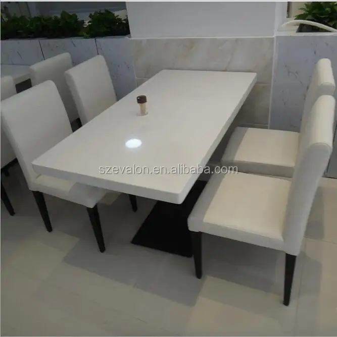 Hars marmer top lange smalle keuken tafels pure wit, salontafel ...