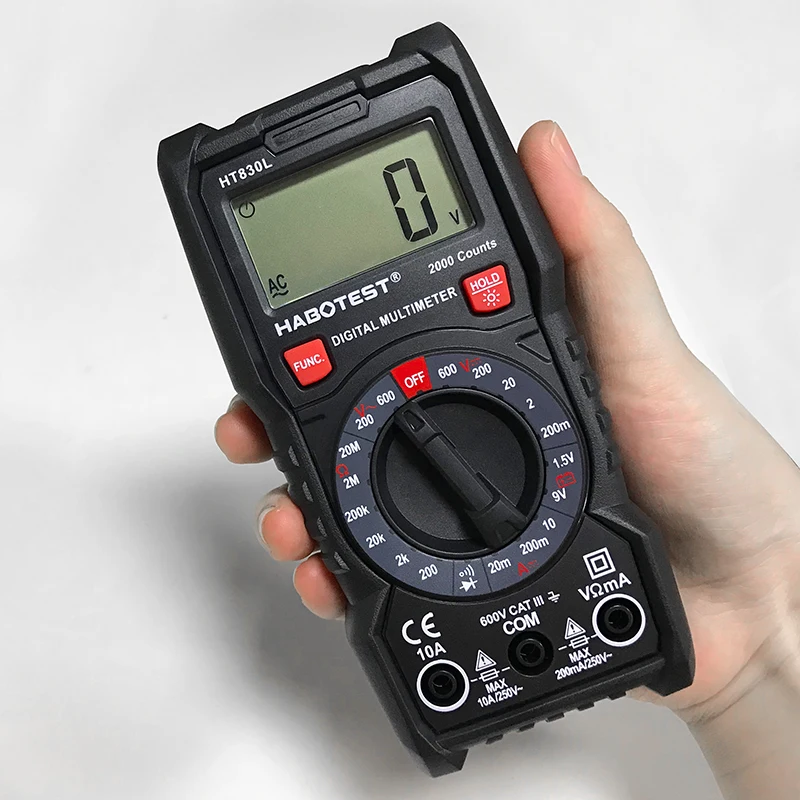 Cheap Hot Ht830l Digital Multimeter Voltmeter Ohmmeter Ammeter Ohm Voltage Current Tester For