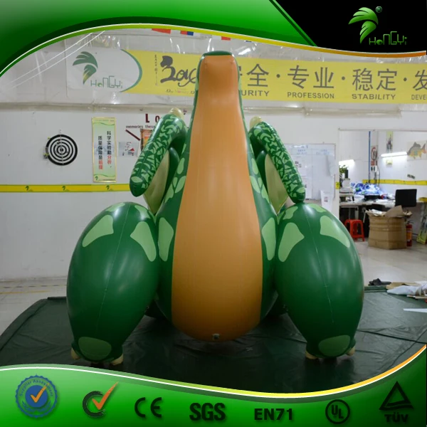 inflatable green dragon