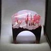 Handcraft Women Exquisite Wood Rings Real Flower Grass Resin Wood Finger Ring
