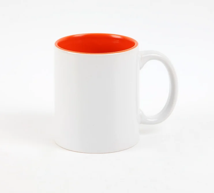 

Wholesale Ceramic Custom 11oz White Sublimation Mugs AA Grade With Coating Inner Colorful Coffee Mug For Sublimation, 10 colors