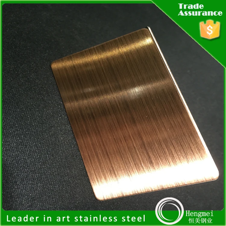 Antique Bronze Color Finish Hairline Stainless Steel Sheet Decoration