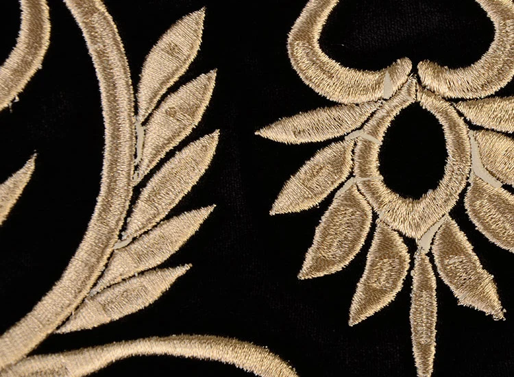 High Quality Custom Luxury Woven Thick Flat Embroidery Velvet Fabric Buy Embroidery Velvet