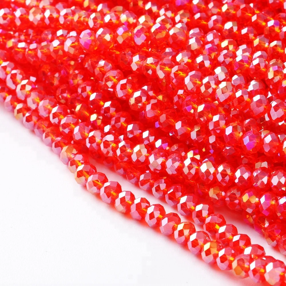 

Top quality  crystal glass rondelle beads for jewelry making, Choose colors