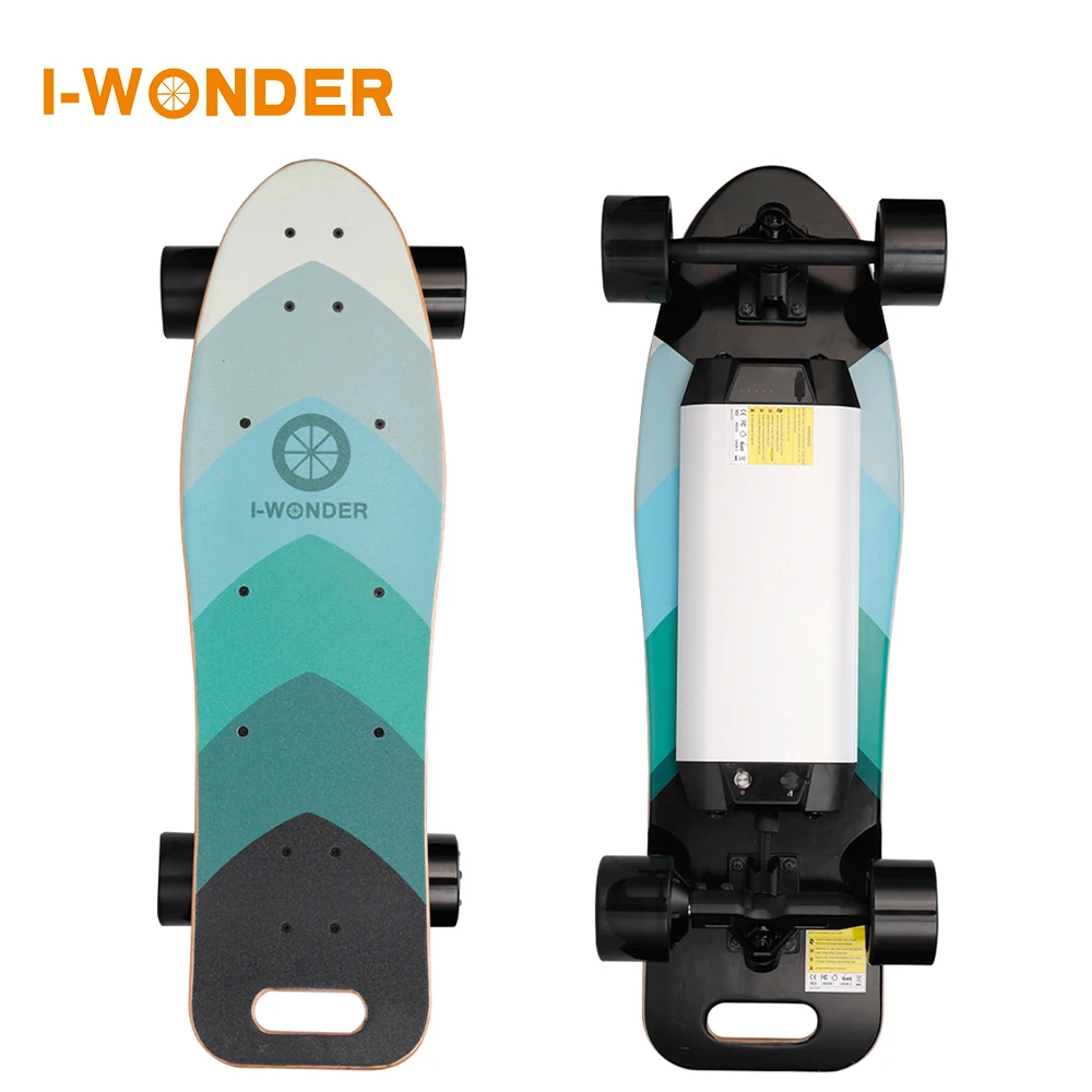 

SK-E2 I-Wonder Led light electric skateboard single hub motor in-wheel electric longboard cheap boosted board