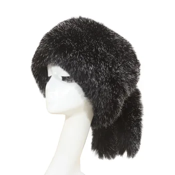 russian fur hat with tail