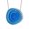 Real Sterling Silver Geometric Near Round Design Epoxy Pendant Silver 925 For Women Jewelry
