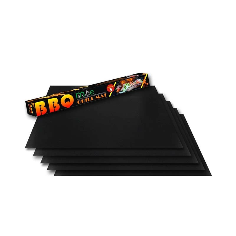 

Easy cleaning non-stick bbq grill mats for charcoal electric grills, Brown,black