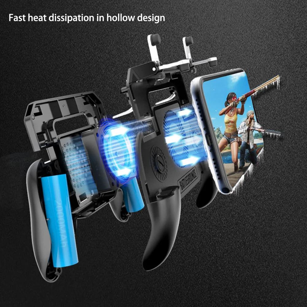 New Model Mobile Cooling Fan Gamepad L1R1 Fire Button Joystick Sharpshooter Controller For Pubg