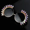 Brand Designer Sunglasses women Luxury Crystal Oversize Mirror sunglasses men Cool Vintage Retro Shades
