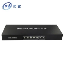 Free shipping ALL to SDI Scaler Converter Composite VGA DVI HDMI signals to 3G SDI switcher vga to sdi dvi to sdi cvbs to sdi