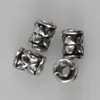 New Design Antique Silver Large Hole Barrel Carved Pattern Spacer Beads For Jewelry Making
