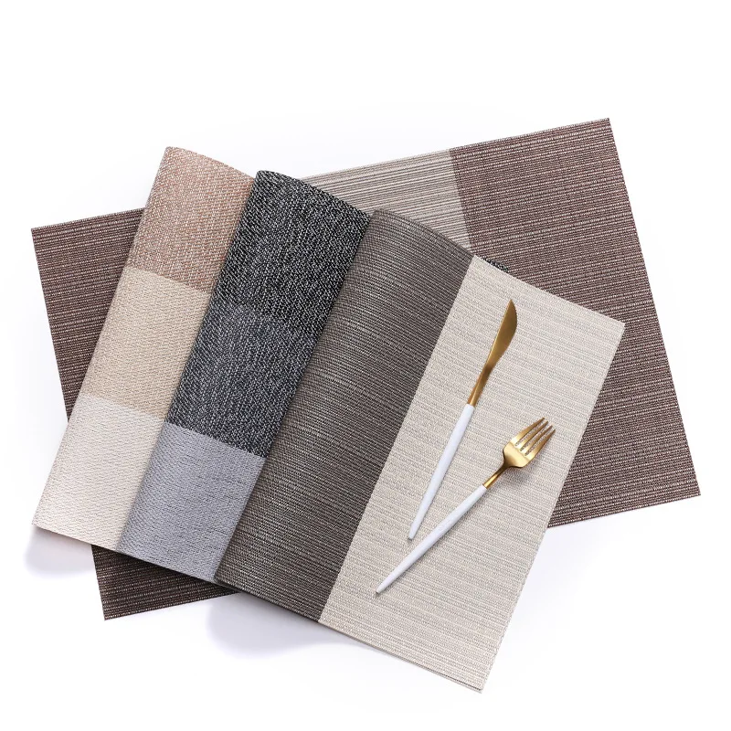 

PVC Vinyl Placemat and dining table mat for restaurant, Red/green/blue/violet