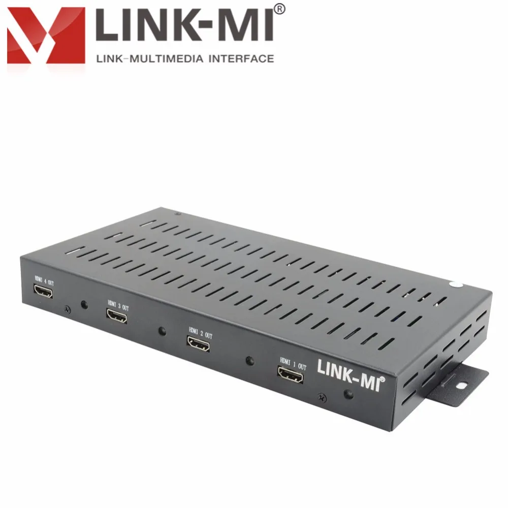 

LINK-MI LM-TV04V 2x2 Video Wall Controller 4 Channel Extendable Display by 3x2, 3x3, 4x4, etc, Black