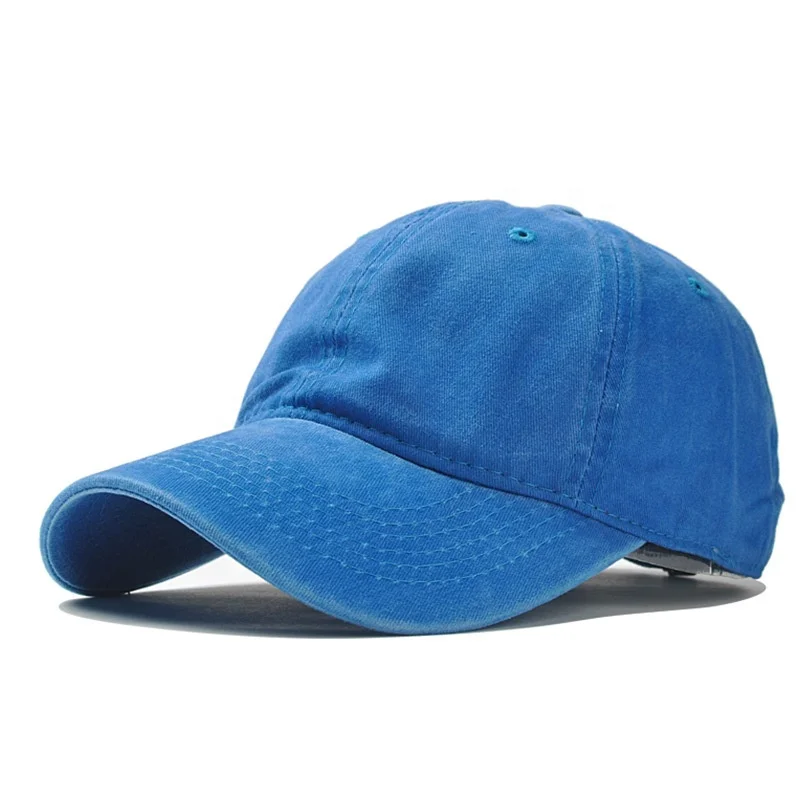 
12 Colour Blank Washed Cotton Hat 6 Panel Dad Hat Baseball Cap for Women Men 