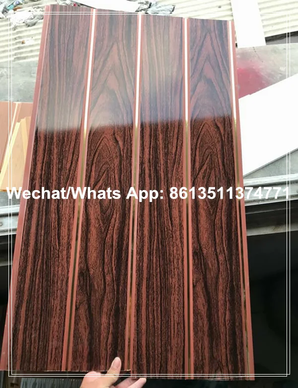 
High quality 20cm PVC Ceilings to South America Printing Wooden Design Plastic PVC Ceiling 