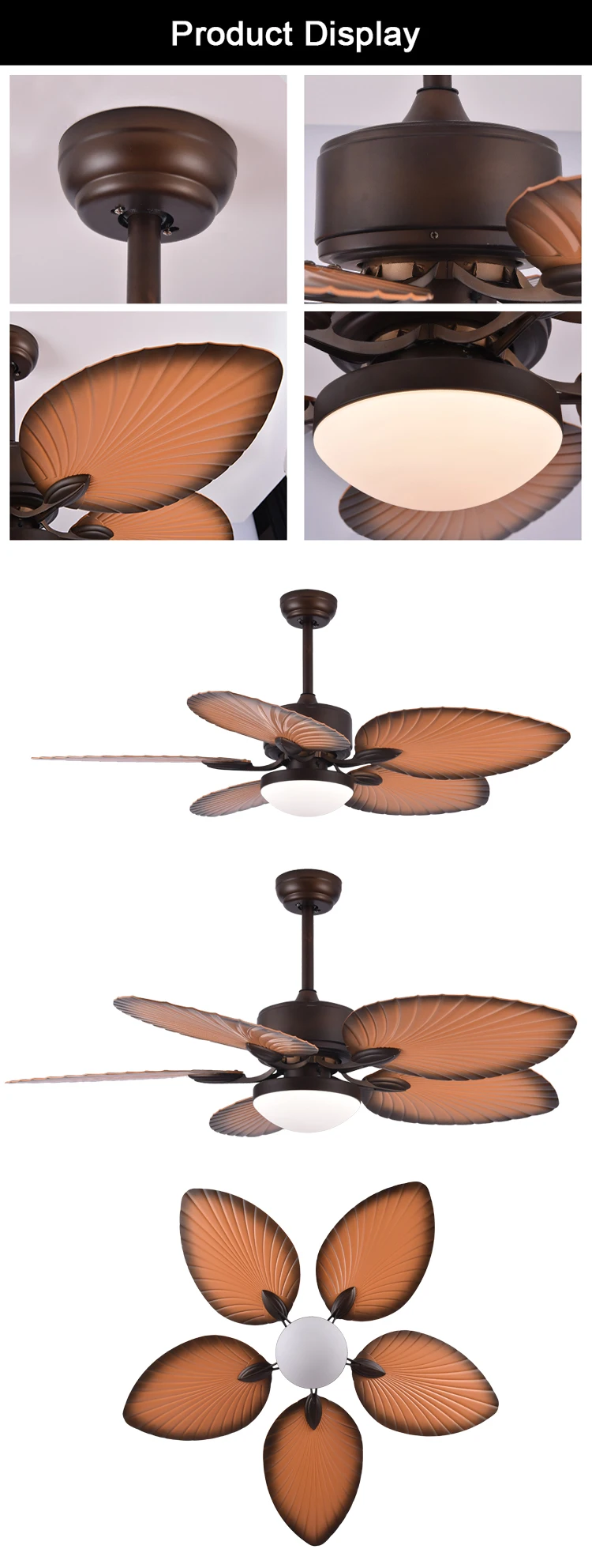 Southeast Asian Style Simple Design Fancy Pendant Ceiling Fan With