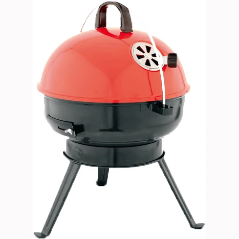 

Potable Table Top Kettle Charcoal BBQ Grills with Folding Legs, Black/red/customized