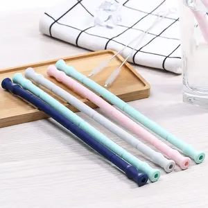 Silicone Rubber Degradable Boba Tea Straw, Custom Printed Drinking Straw Packaging With Logo
