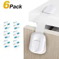 

3M Adhesive with Adjustable Strap and Latch Child Proof Cabinets Baby Safety Locks