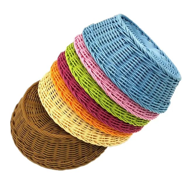 Venta al por mayor cestos redondos de plastico-Compre online los