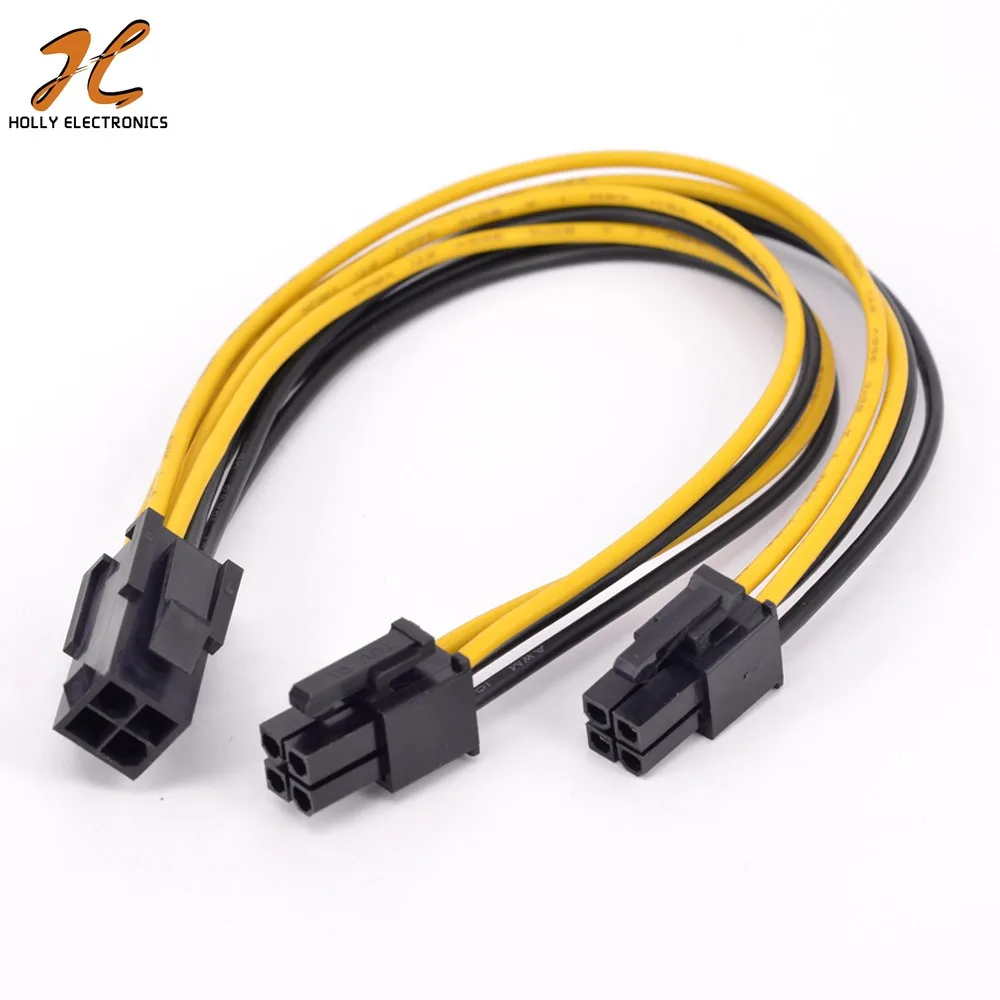 Cpu 4pin Female To 2 Ways Male Port Power Supply Cable Computer Atx 12v P4 1 To 2 Extension