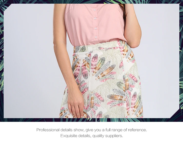 Custom print beach fashion lady latest long maxi skirt design